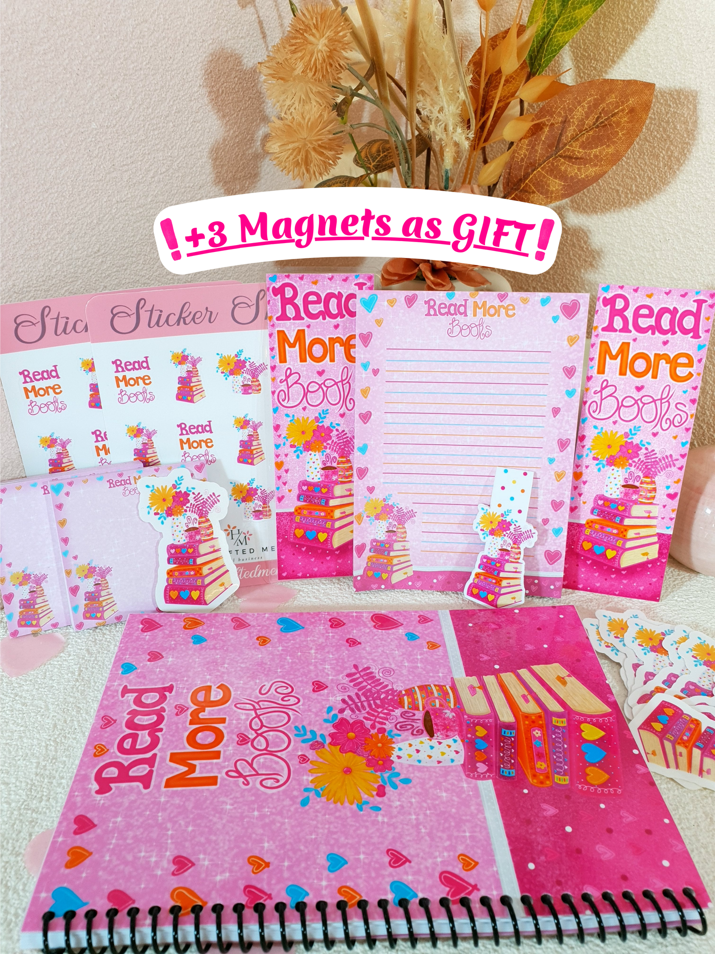 Read More Books Pink Stationary Bundle