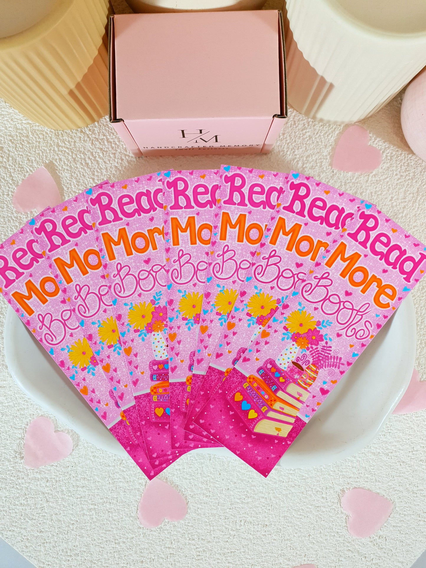Read More Books Pink Traditional Bookmark