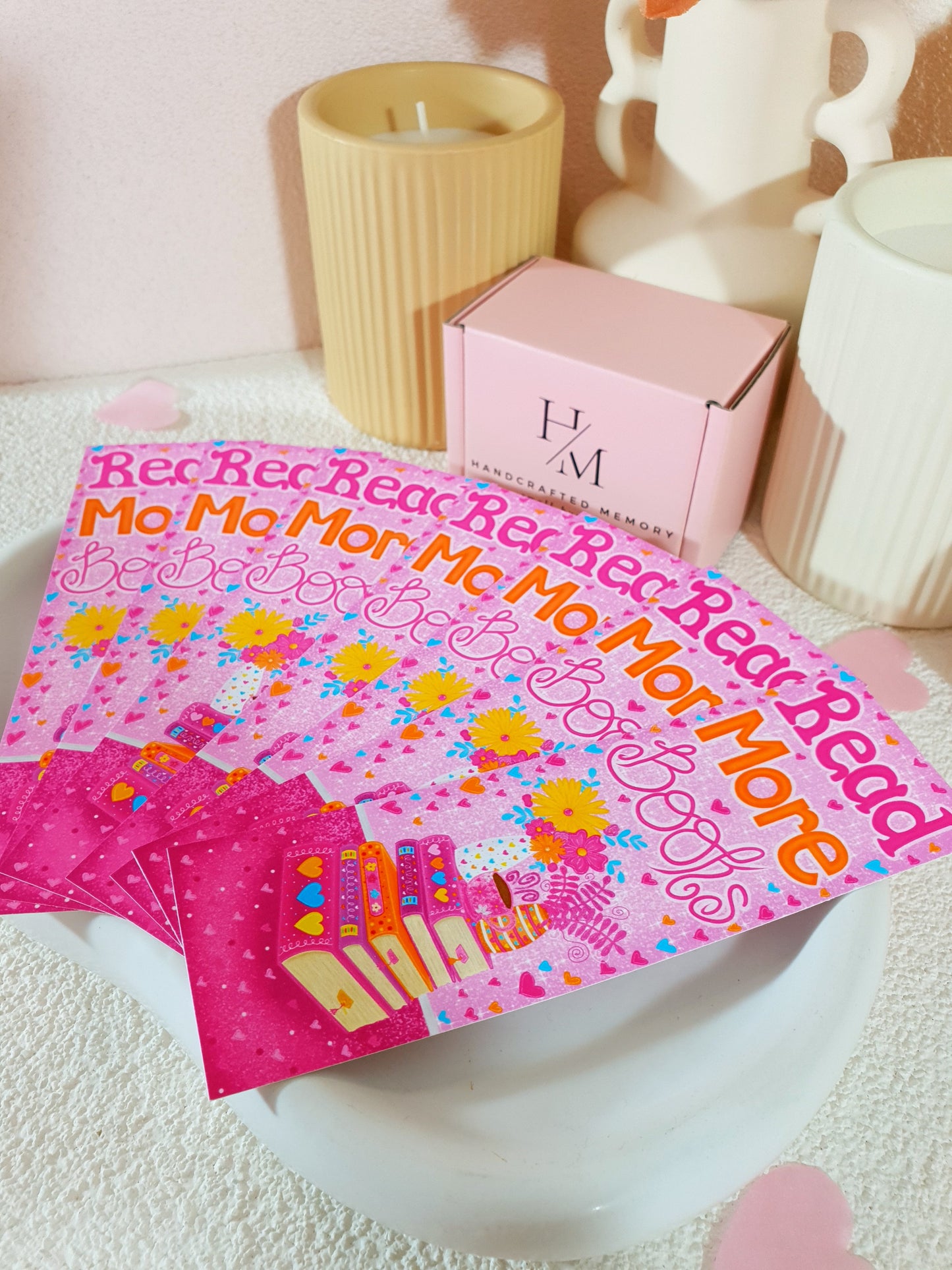 Read More Books Pink Traditional Bookmark