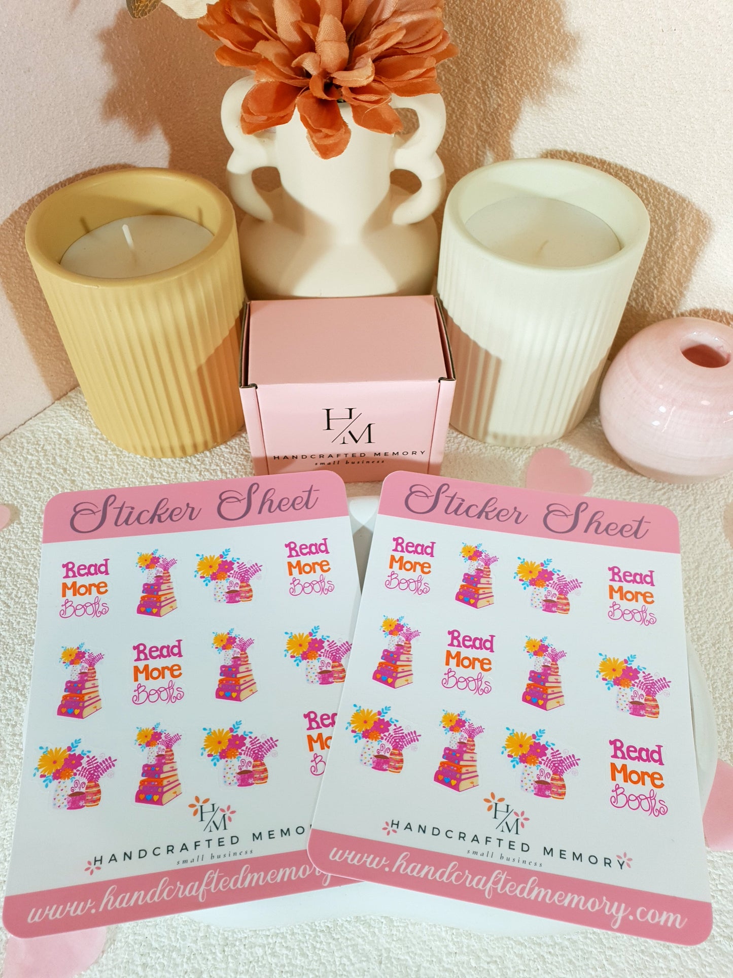 Read More Books Pink Sticker Sheet