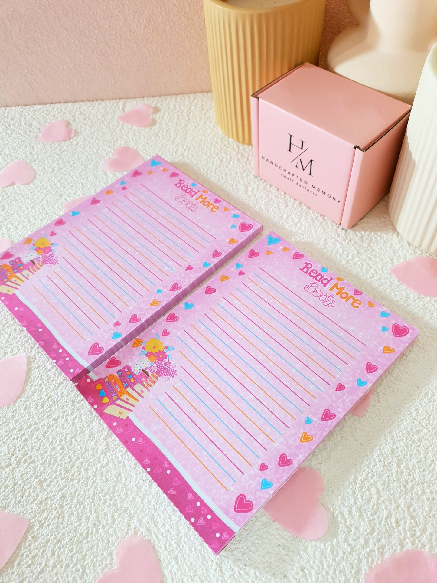 Read More Books Pink Big Notepad
