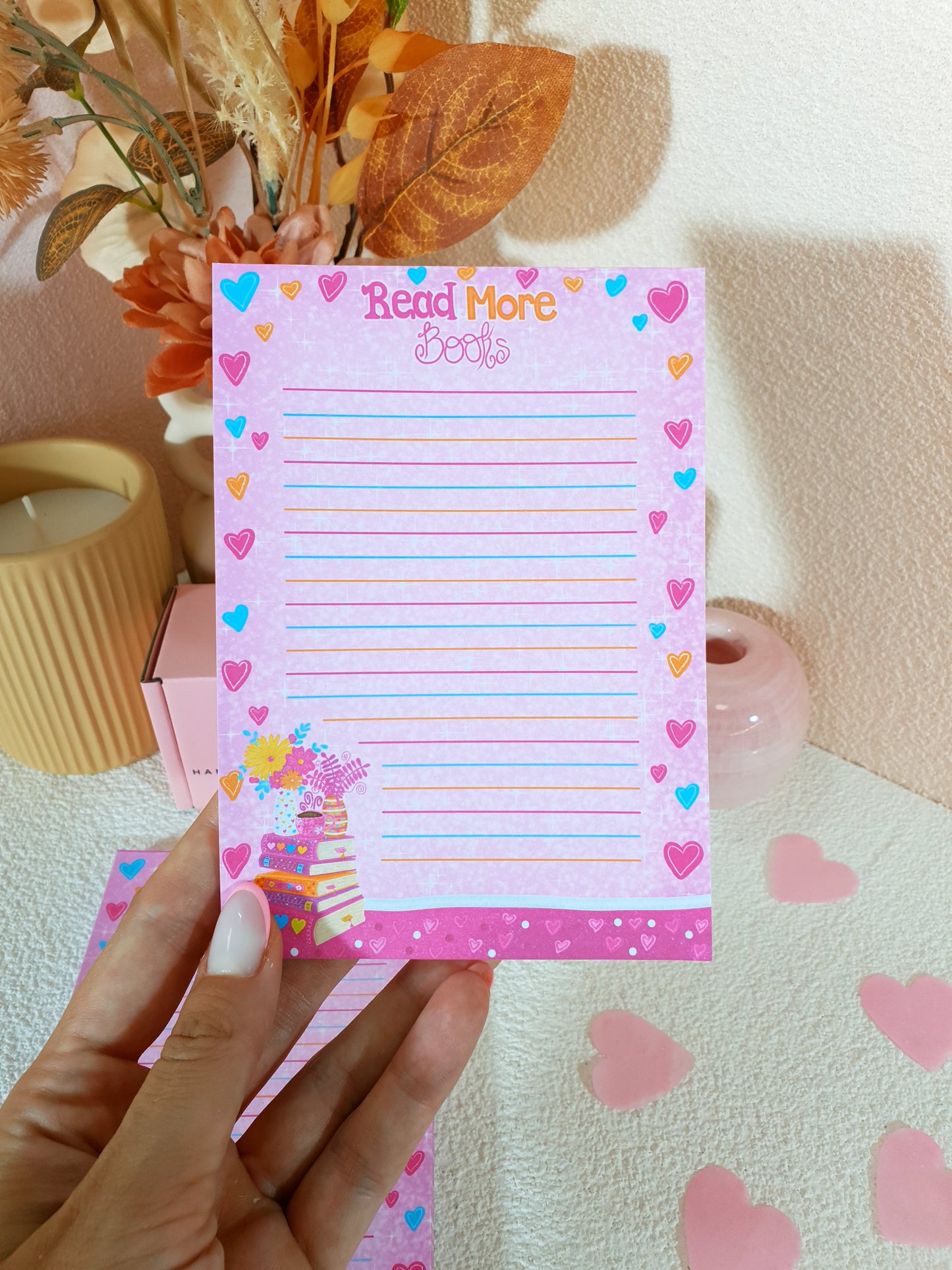 Read More Books Pink Big Notepad