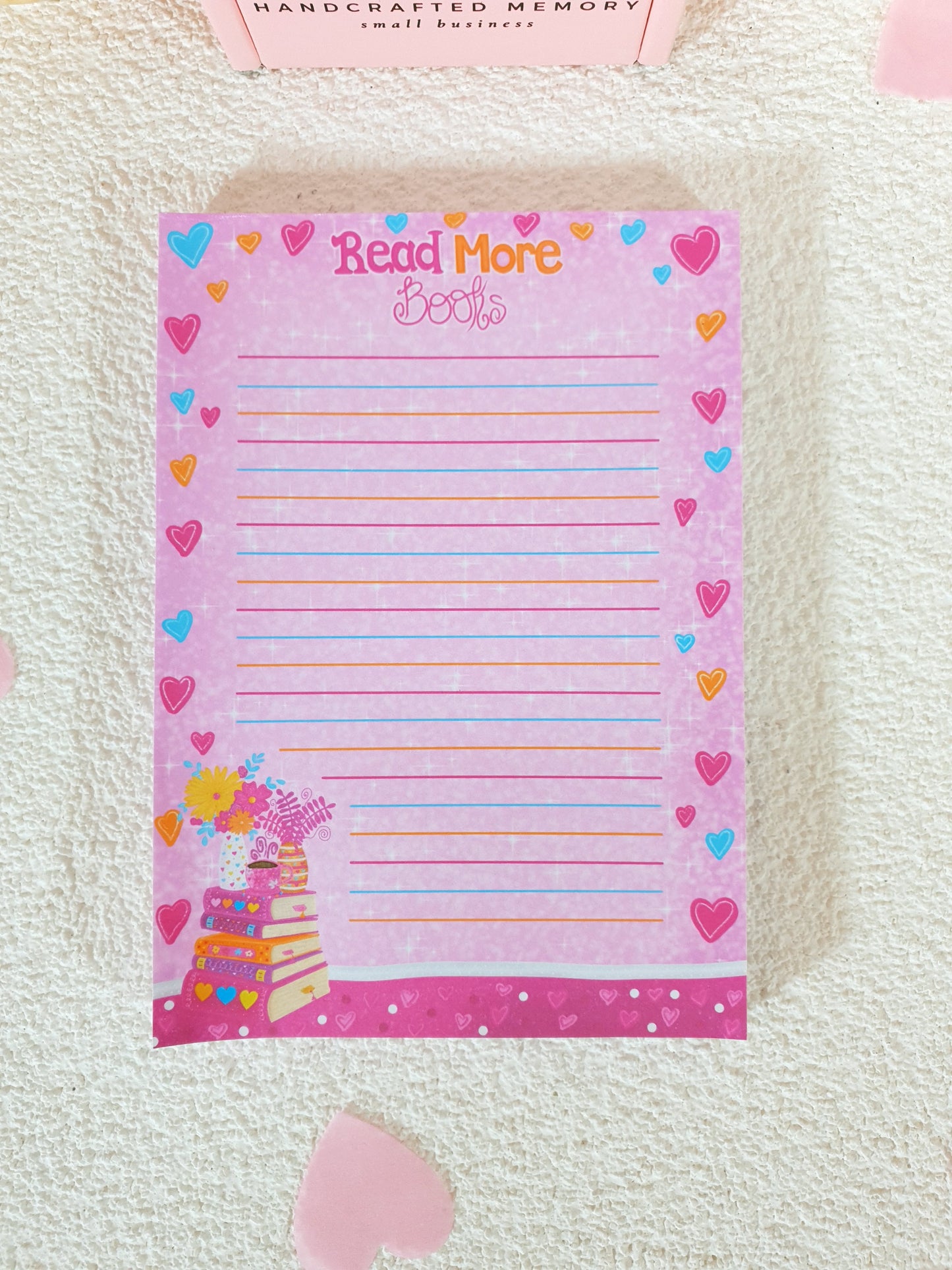 Read More Books Pink Big Notepad