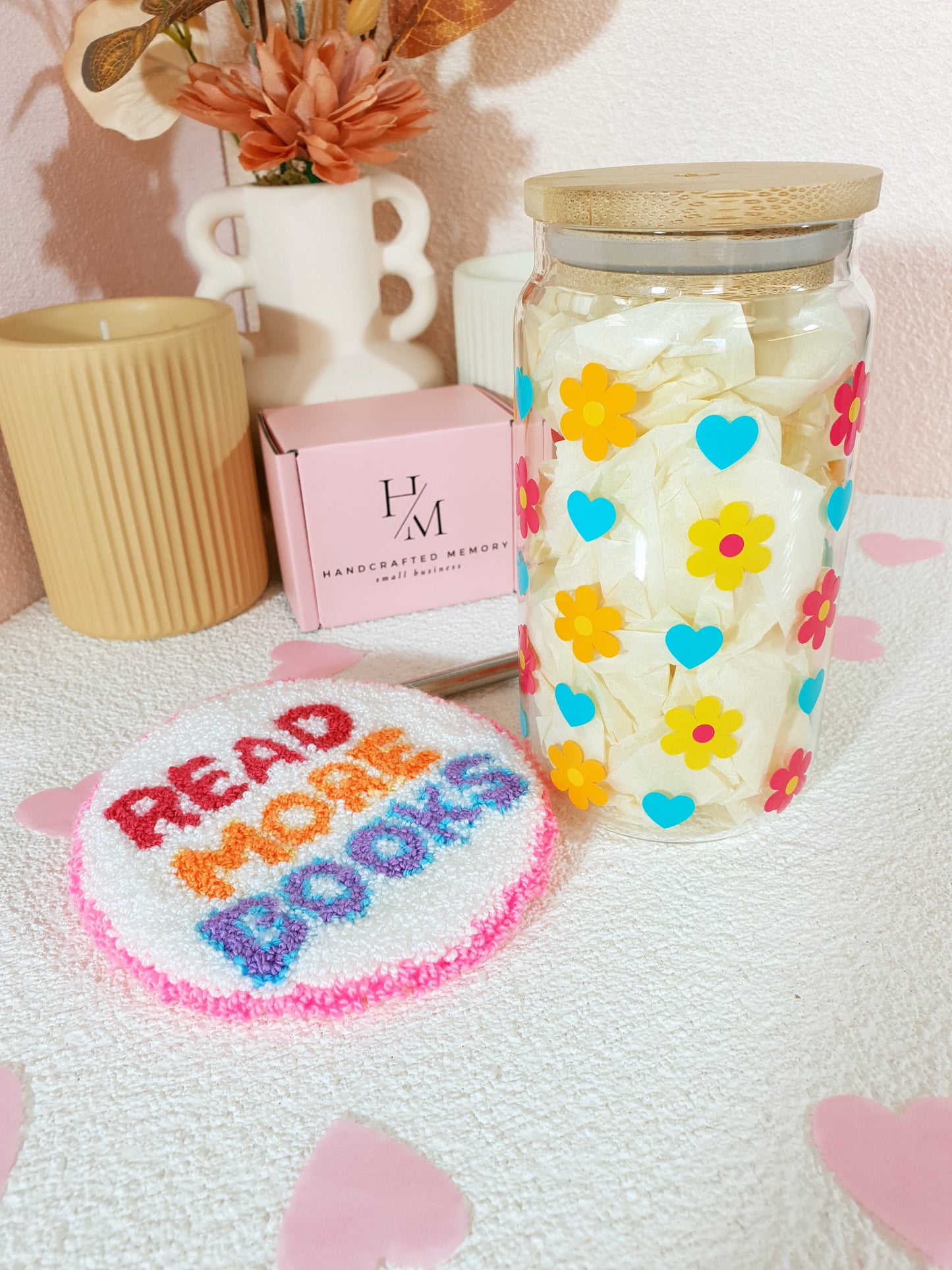 Read More Books Pink Cup and Mug Rug Bundle
