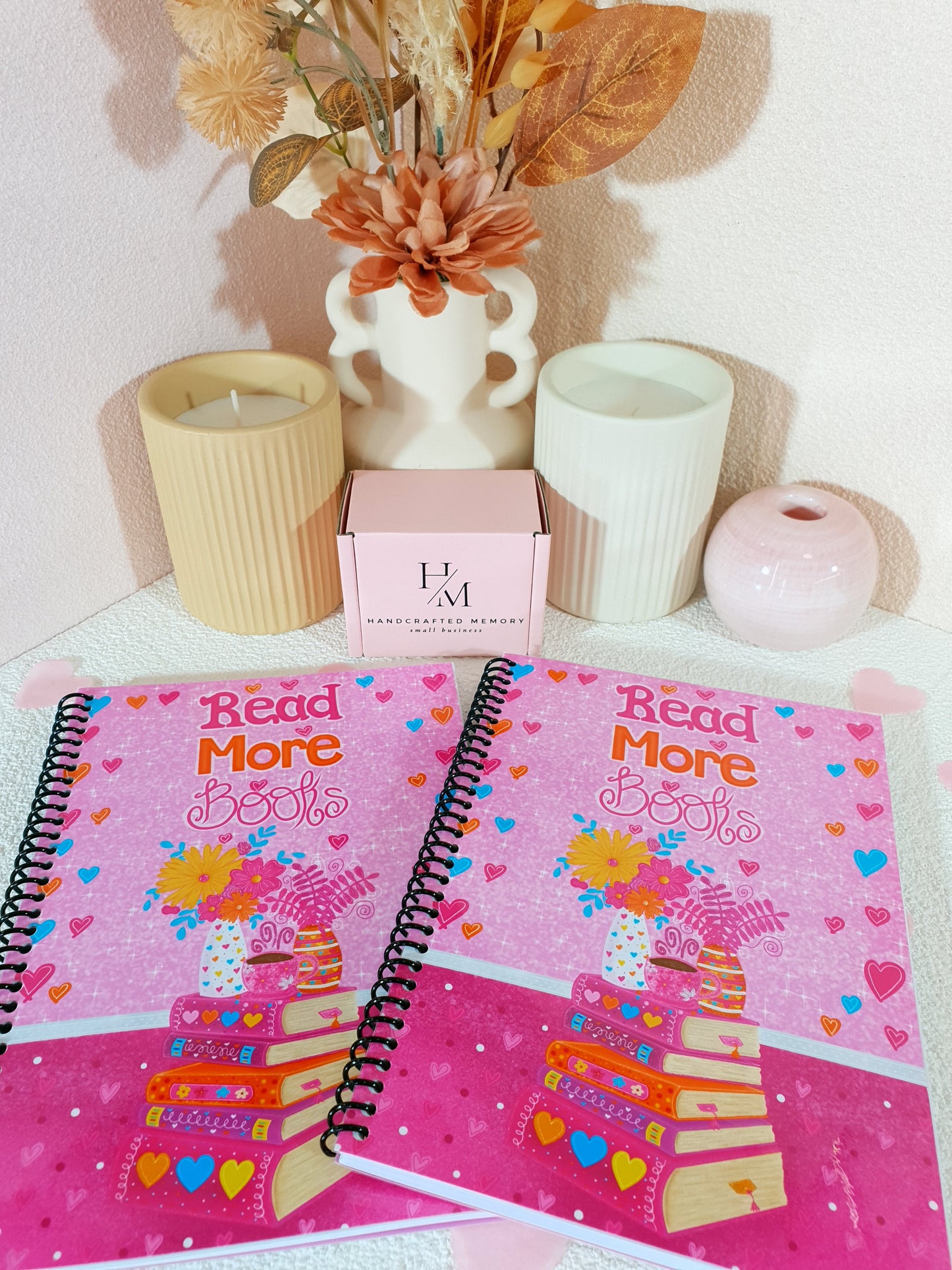 Read More Books Pink A5 Notebook