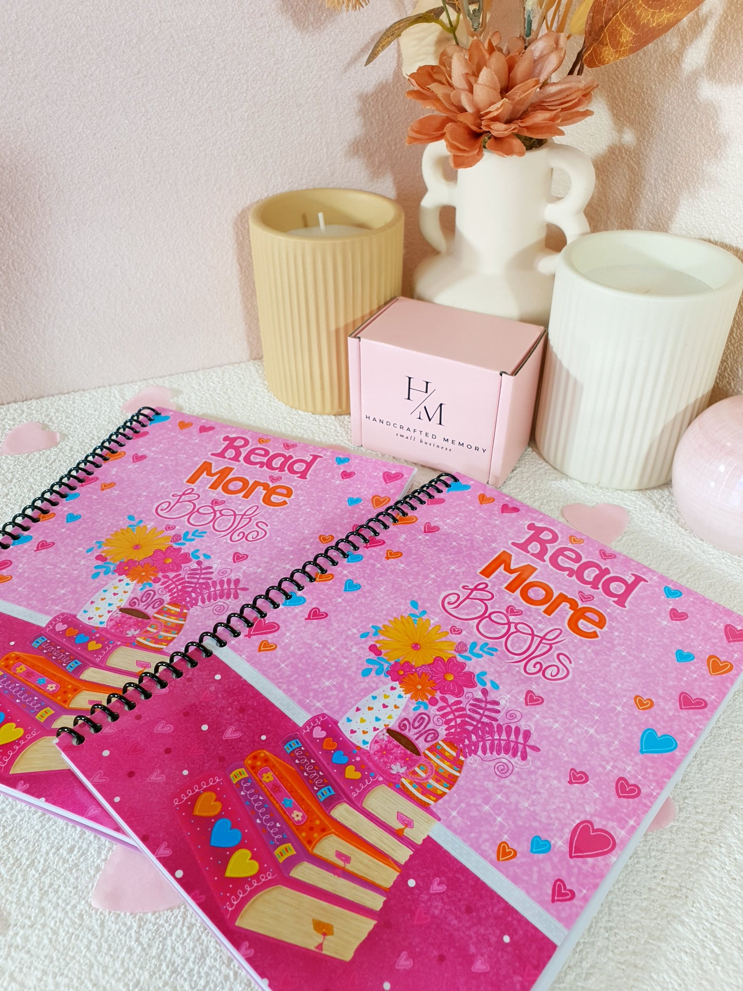 Read More Books Pink A5 Notebook