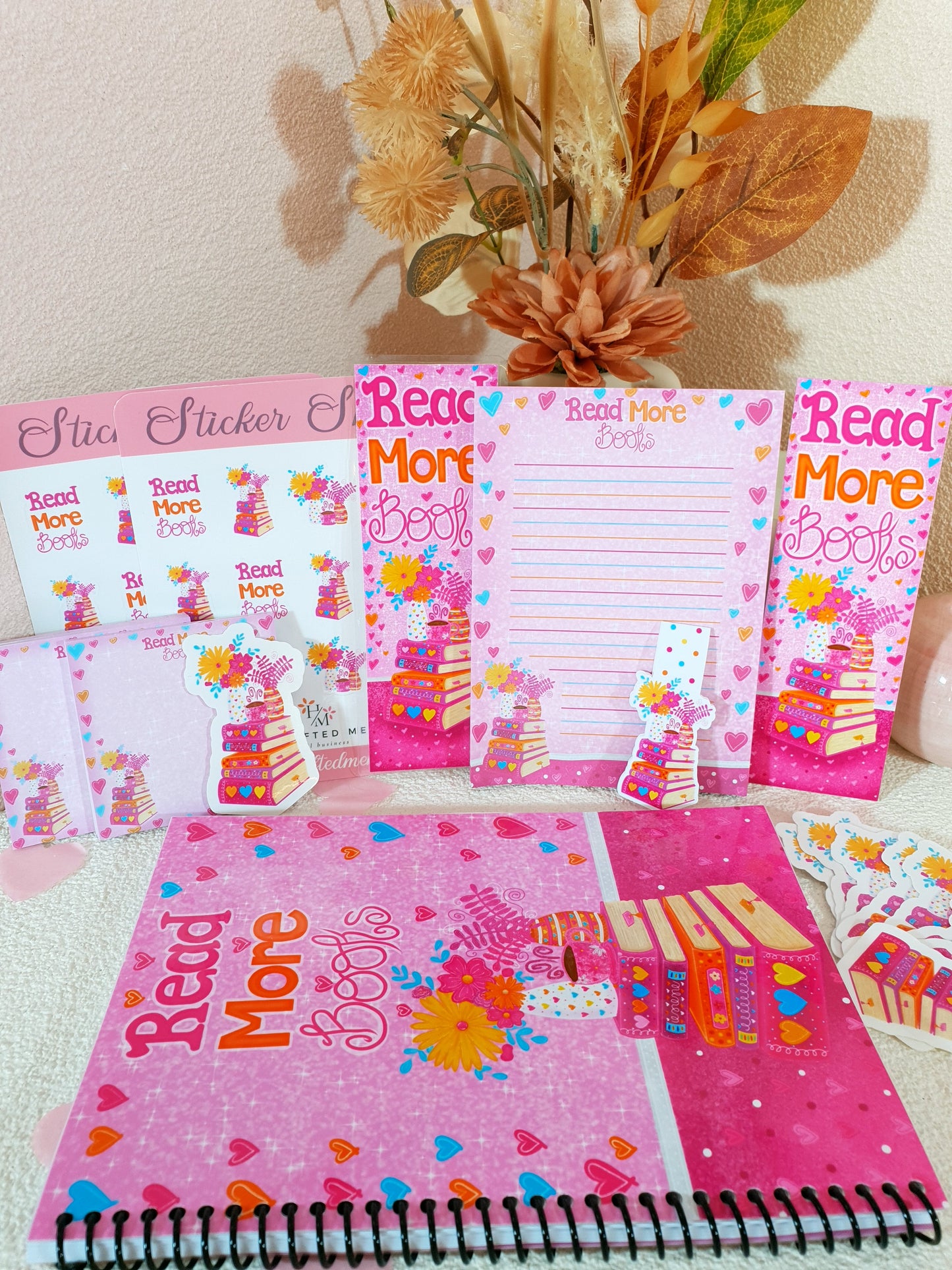 Read More Books Pink Stationary Bundle