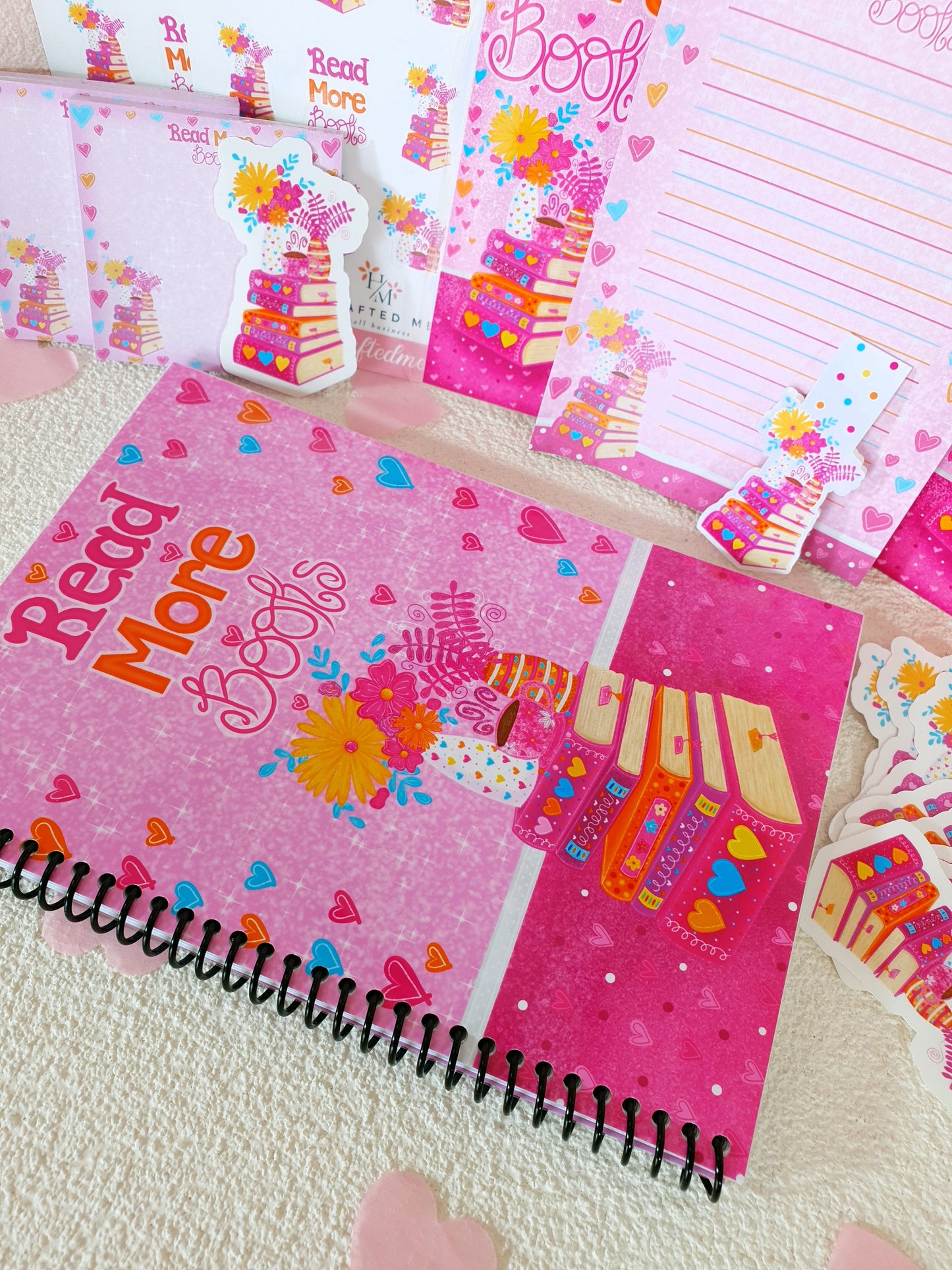 Read More Books Pink Stationary Bundle