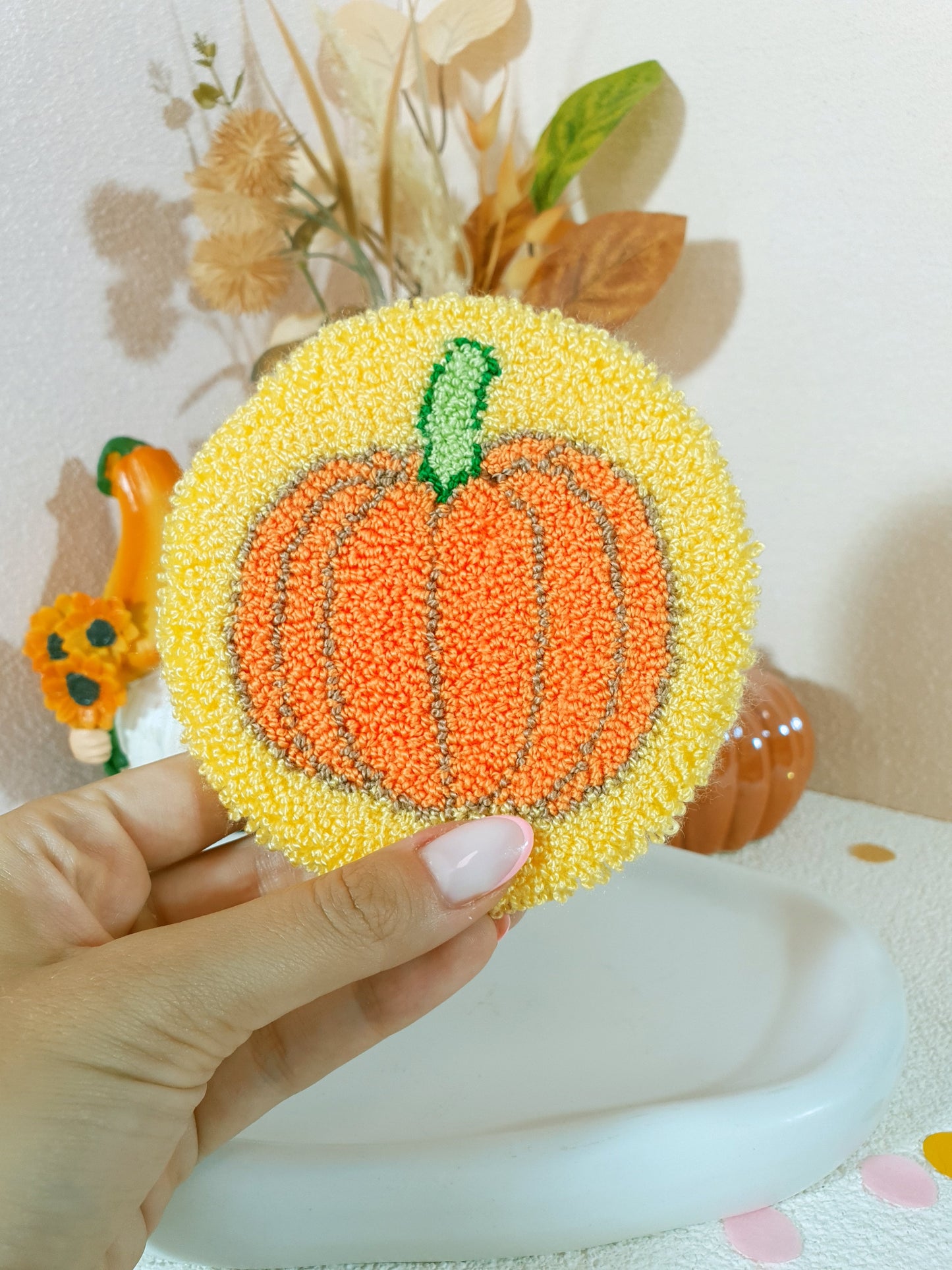 Cozy Fall Pumpkin Mug Rug