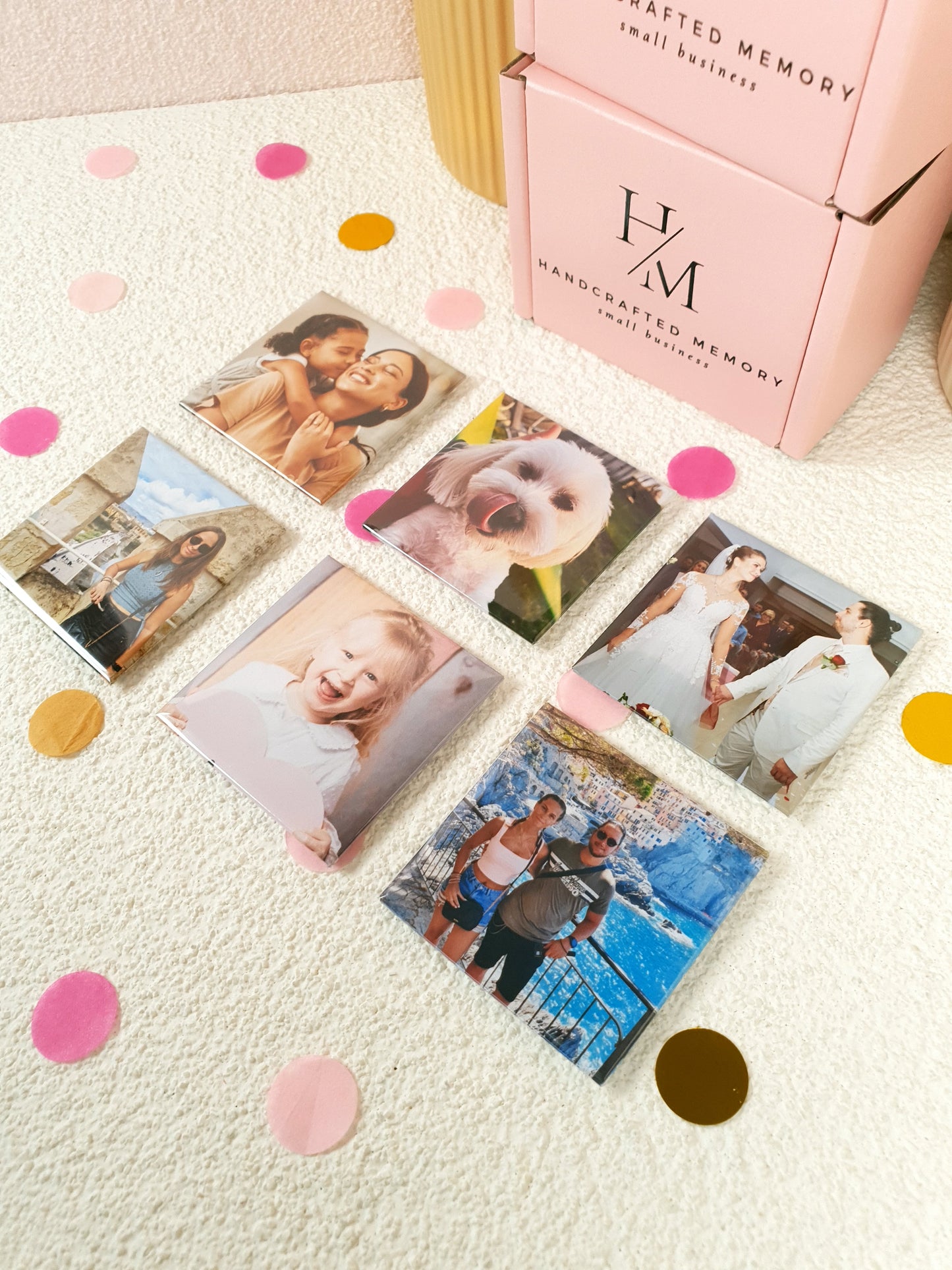 Square 6 Pack Photo Magnets
