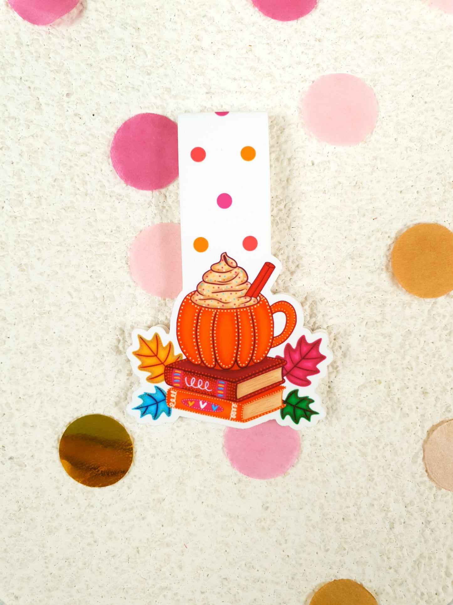 Pumpkin Books Magnetic Bookmark