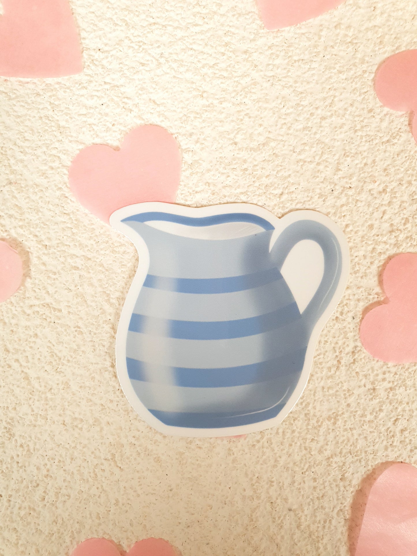 Blue-Striped Jug Vinyl Sticker