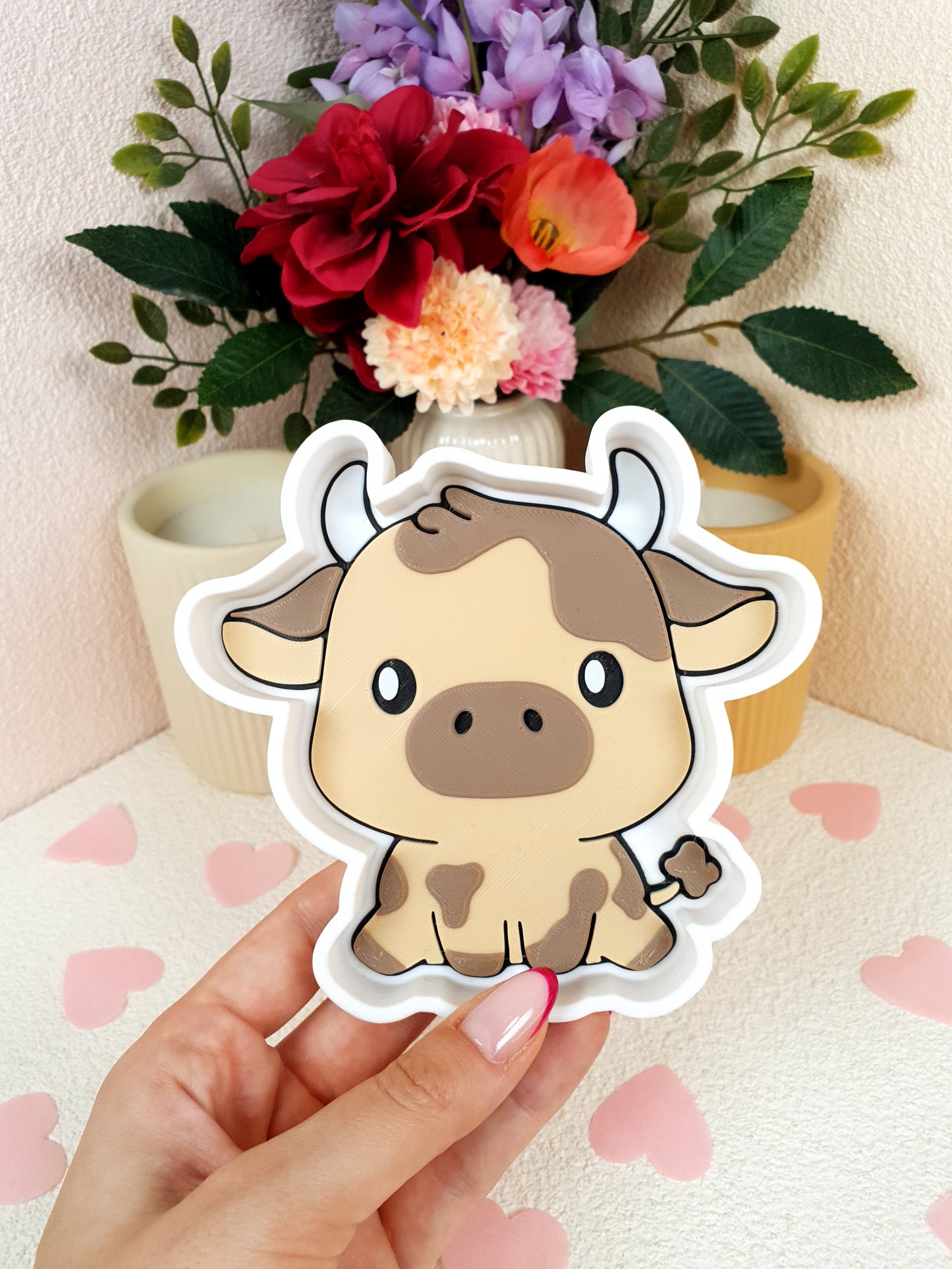 3D Printed Cute Cow Trinket Tray