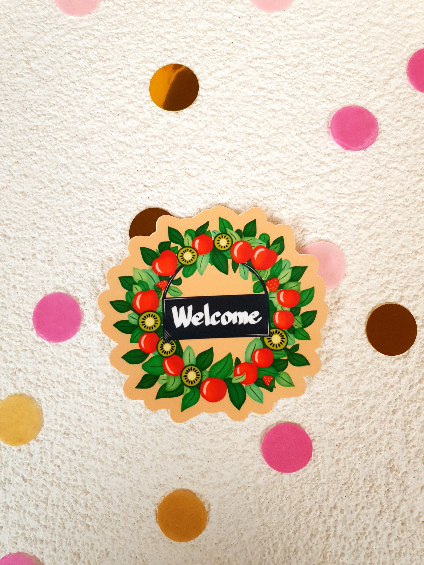 Fruit Wreath Vinyl Sticker