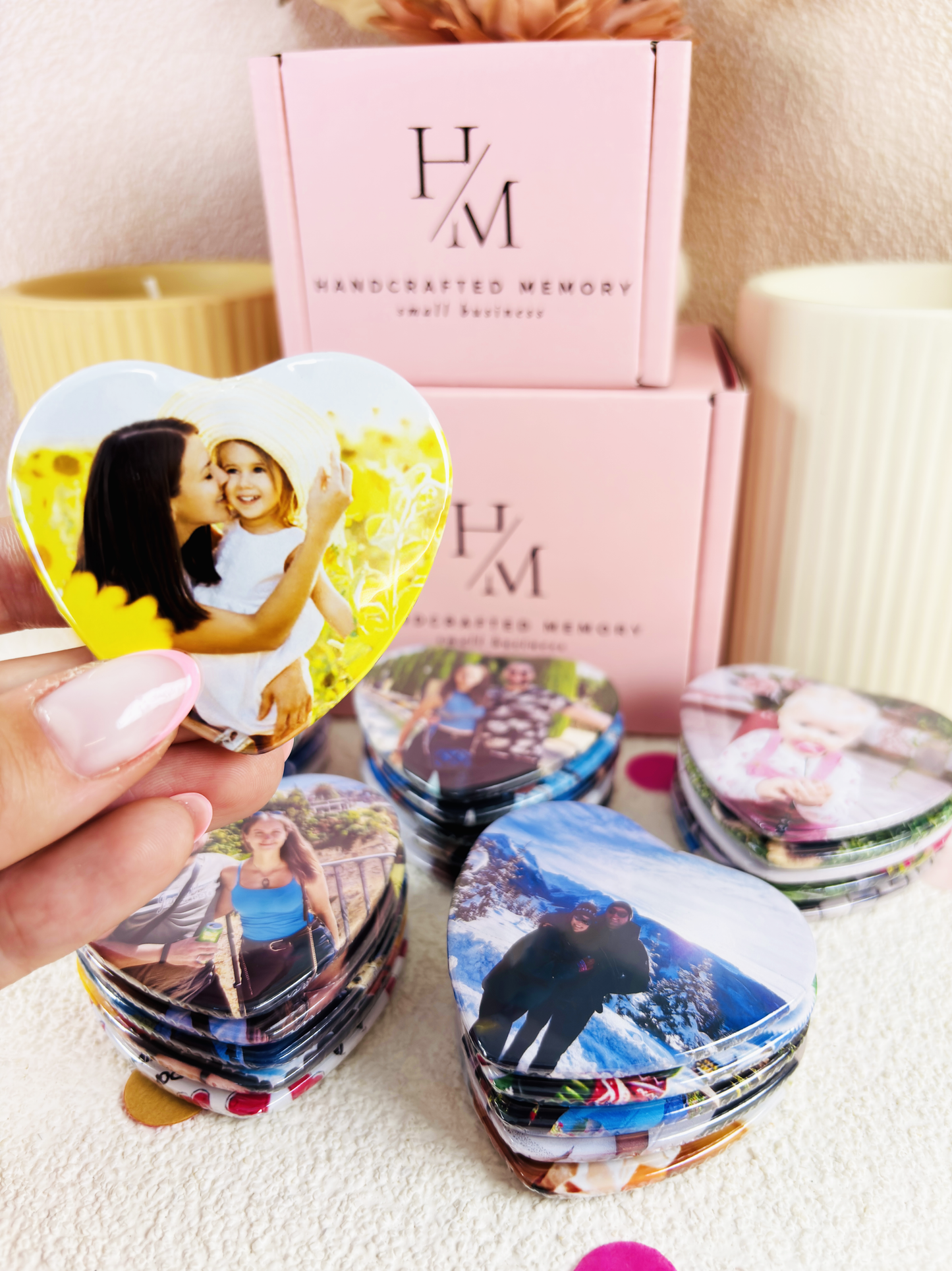 Heart 50 Bulk Photo Magnets