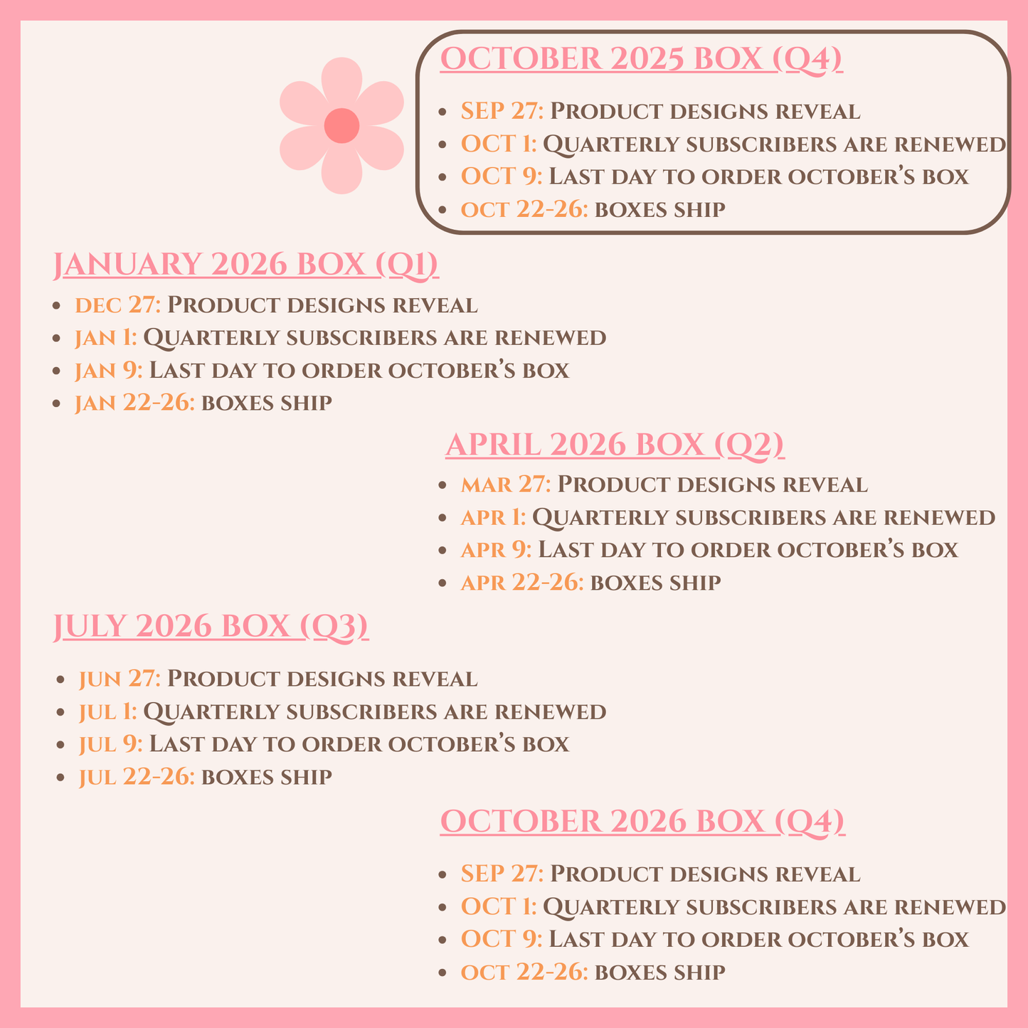 Quarterly Handcrafted Memory Box