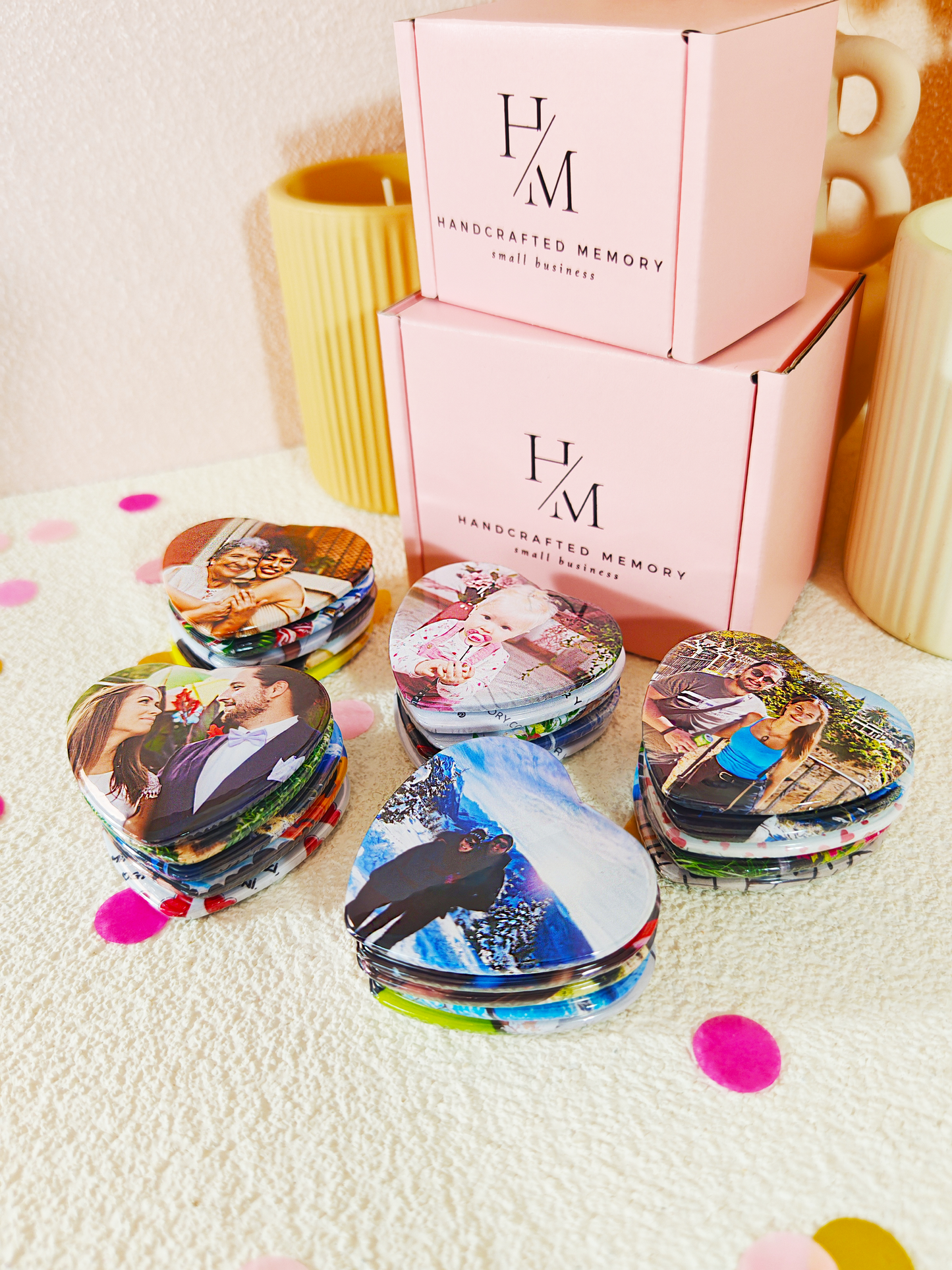 Heart 50 Bulk Photo Magnets