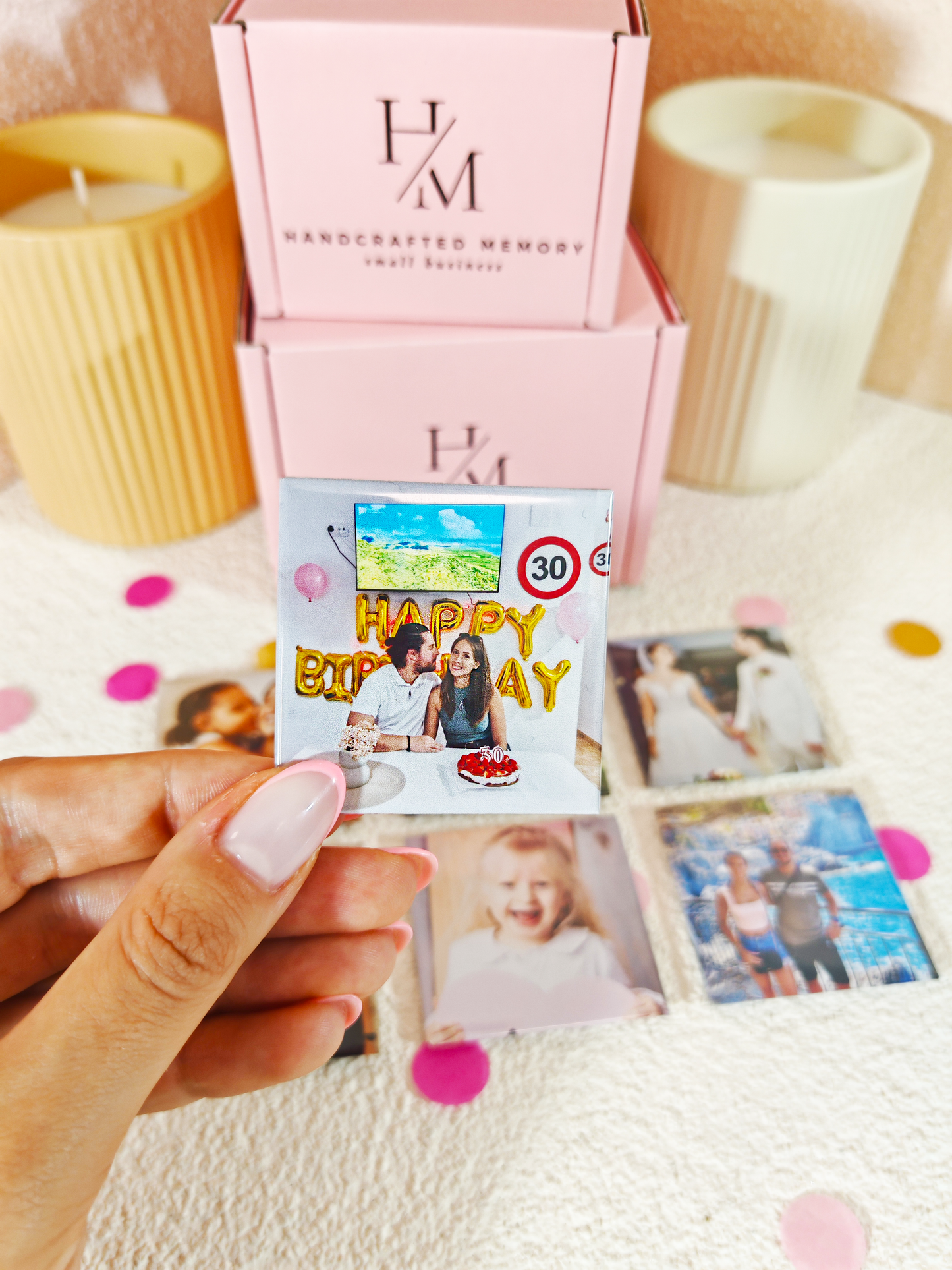 Square 6 Pack Photo Magnets