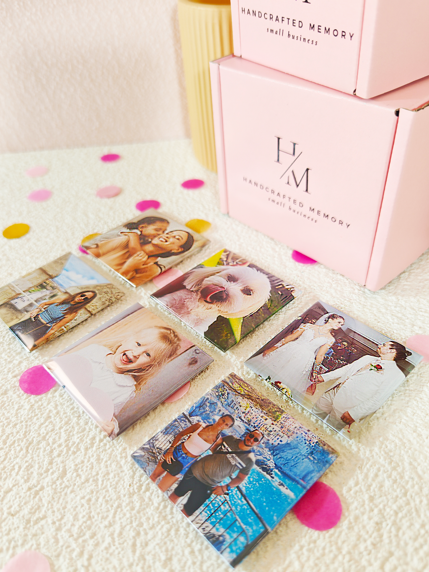 Square 6 Pack Photo Magnets