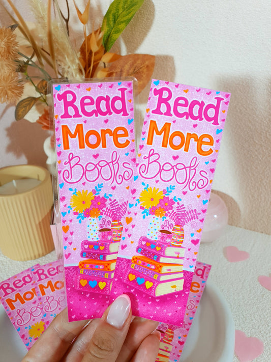 Read More Books Pink Traditional Bookmark