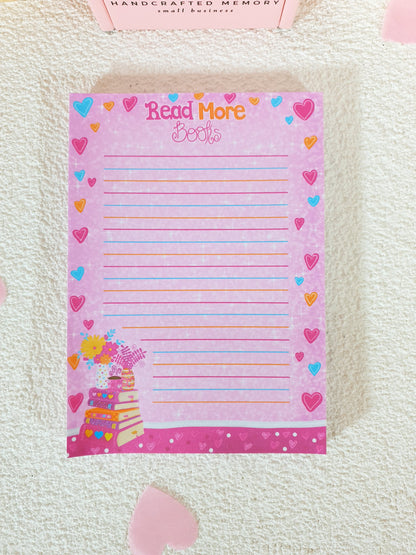 Read More Books Pink Big Notepad