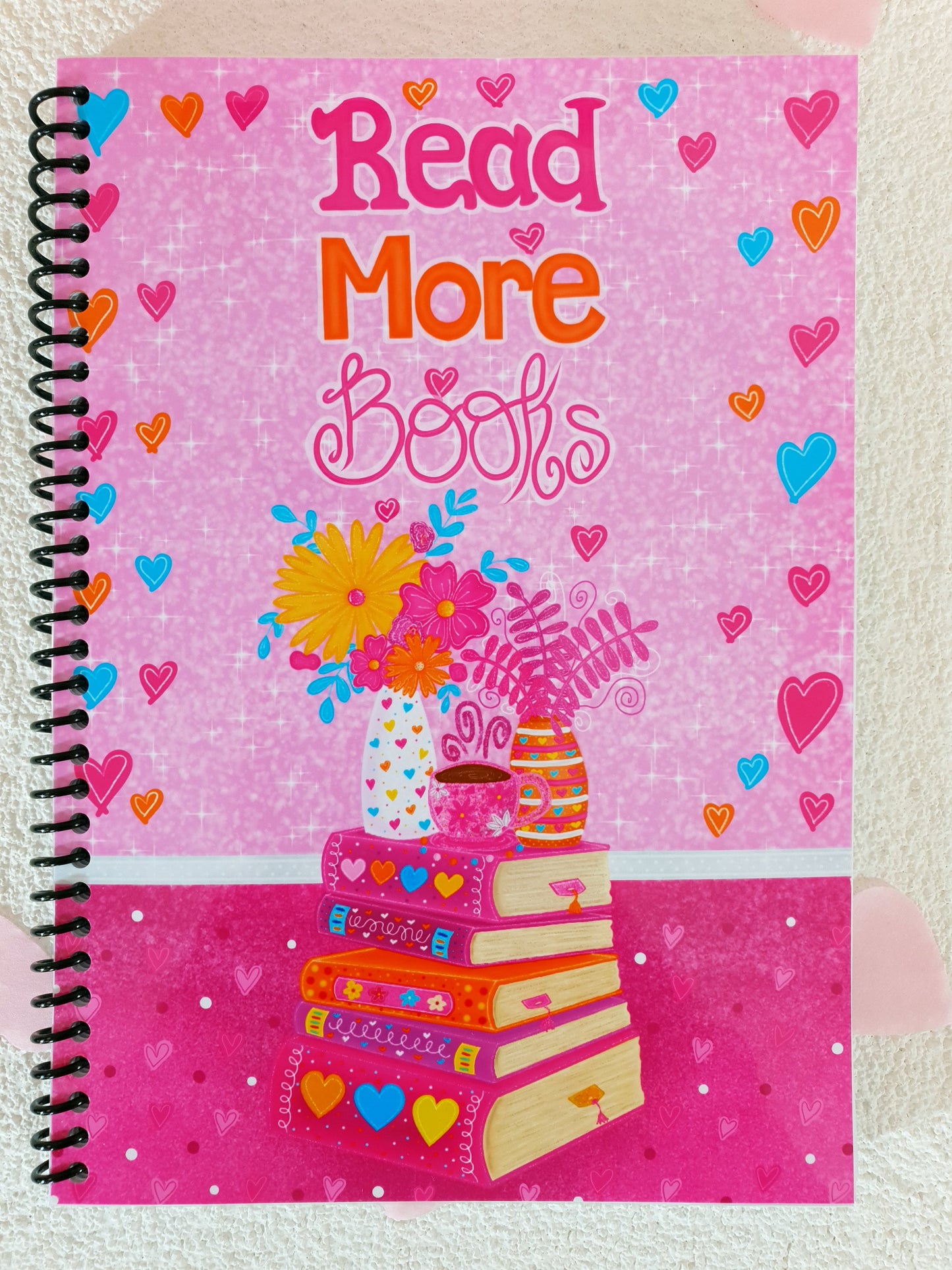 Read More Books Pink A5 Notebook