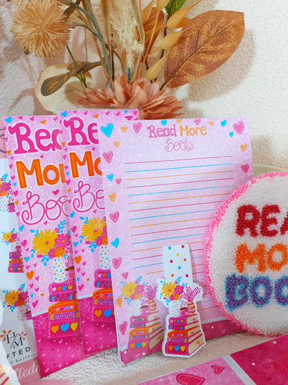 Read More Books Pink Stationary + Cup and Mug Rug Bundle