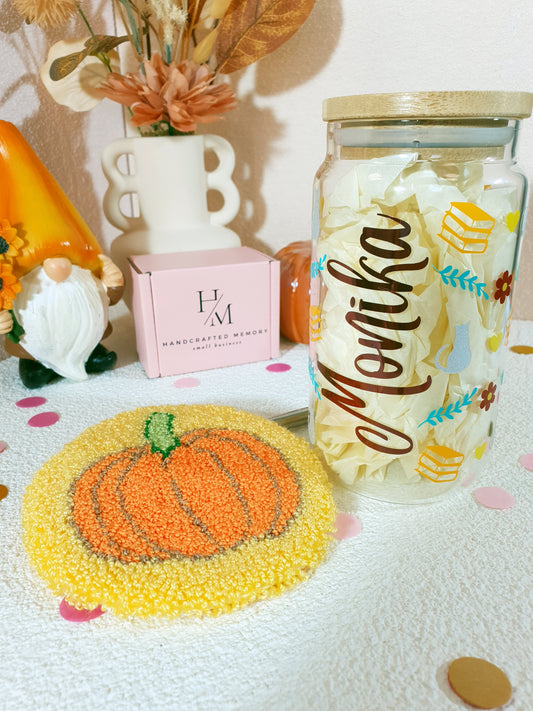 Bookish Cat in the Cozy Fall Cup and Mug Rug Box