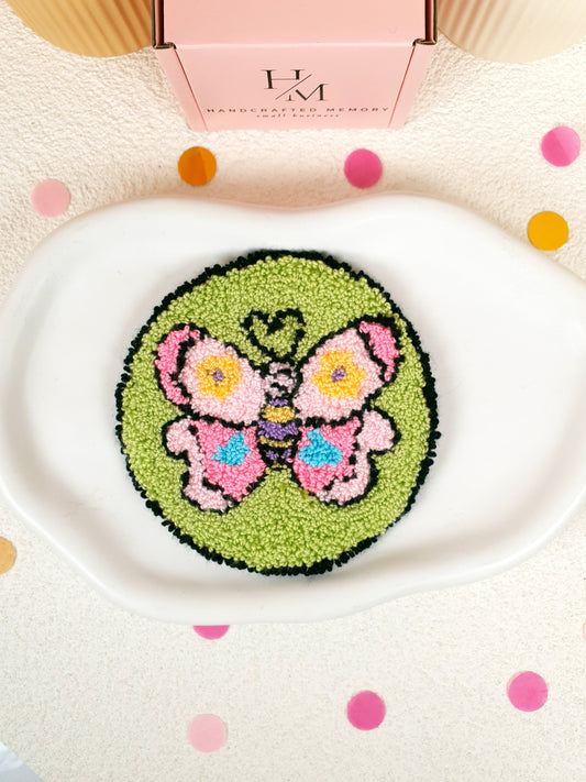 Cheerful Butterfly Mug Rug