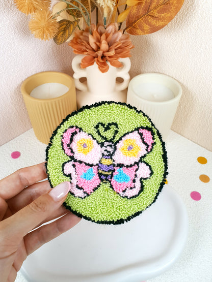 Cheerful Butterfly Mug Rug