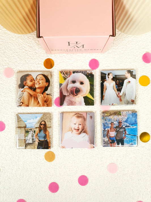 Square 6 Pack Photo Magnets