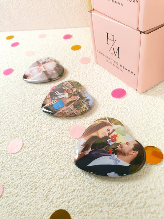 Heart 3 Pack Photo Magnets