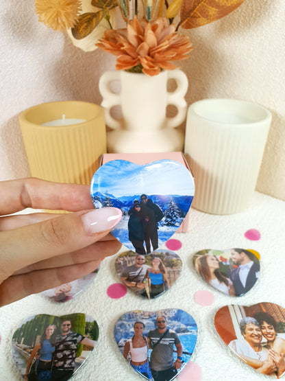 Heart 6 Pack Photo Magnets