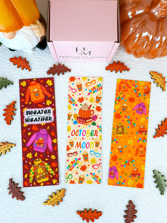 Sweater Weather Traditional Bookmark Set or Individual