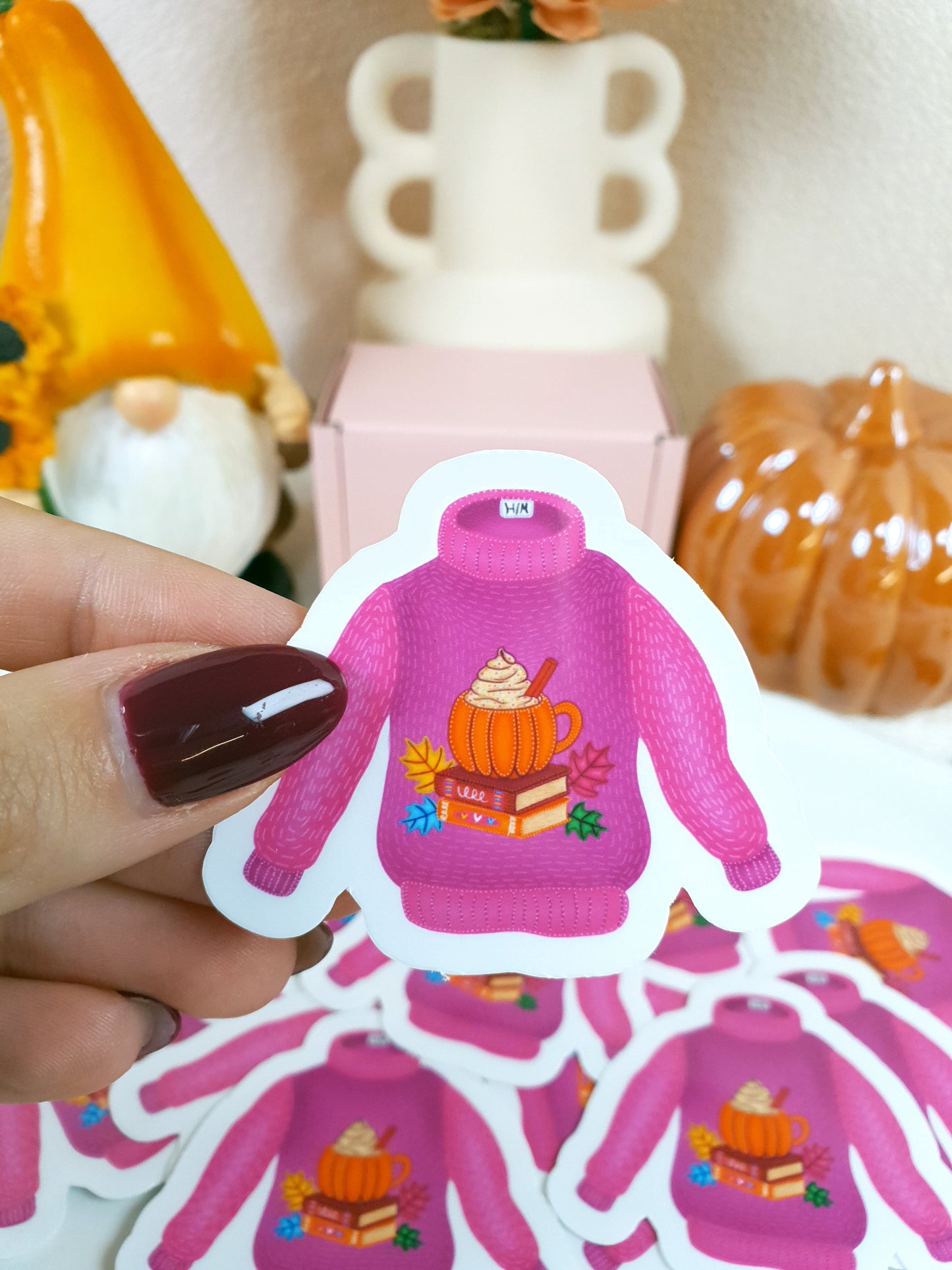 Rózsaszínes-Lila Pulcsi – Vinyl Matricák