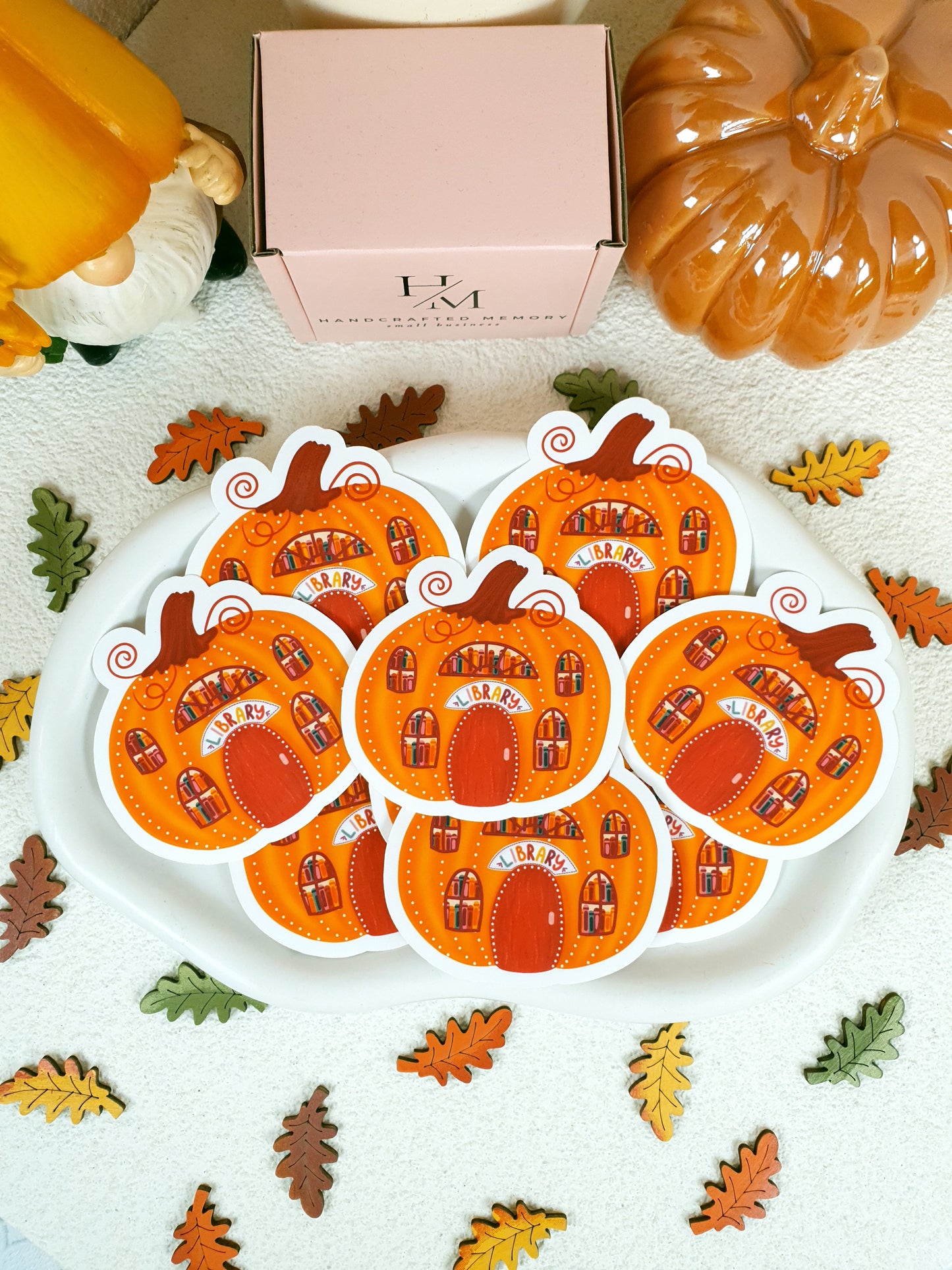 Pumpkin Library Vinyl Sticker