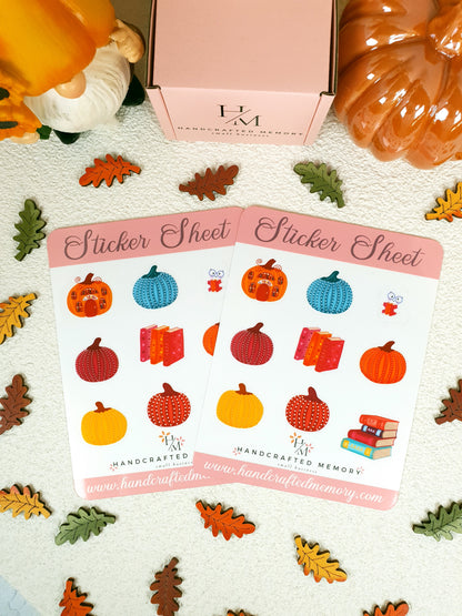 Pumpkin Library Sticker Sheet