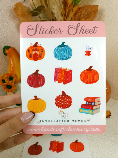 Pumpkin Library Sticker Sheet