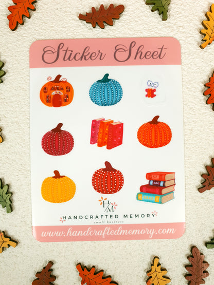 Pumpkin Library Sticker Sheet