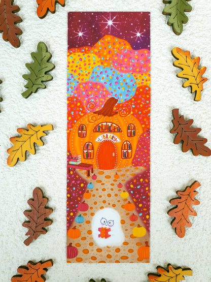 Pumpkin Library Traditional Bookmark Set or Individual