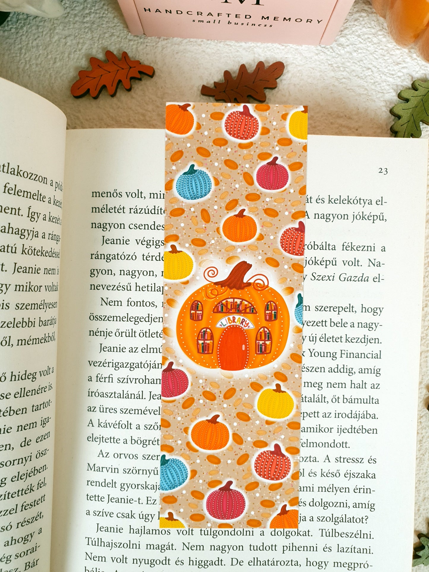 Pumpkin Library Traditional Bookmark Set or Individual