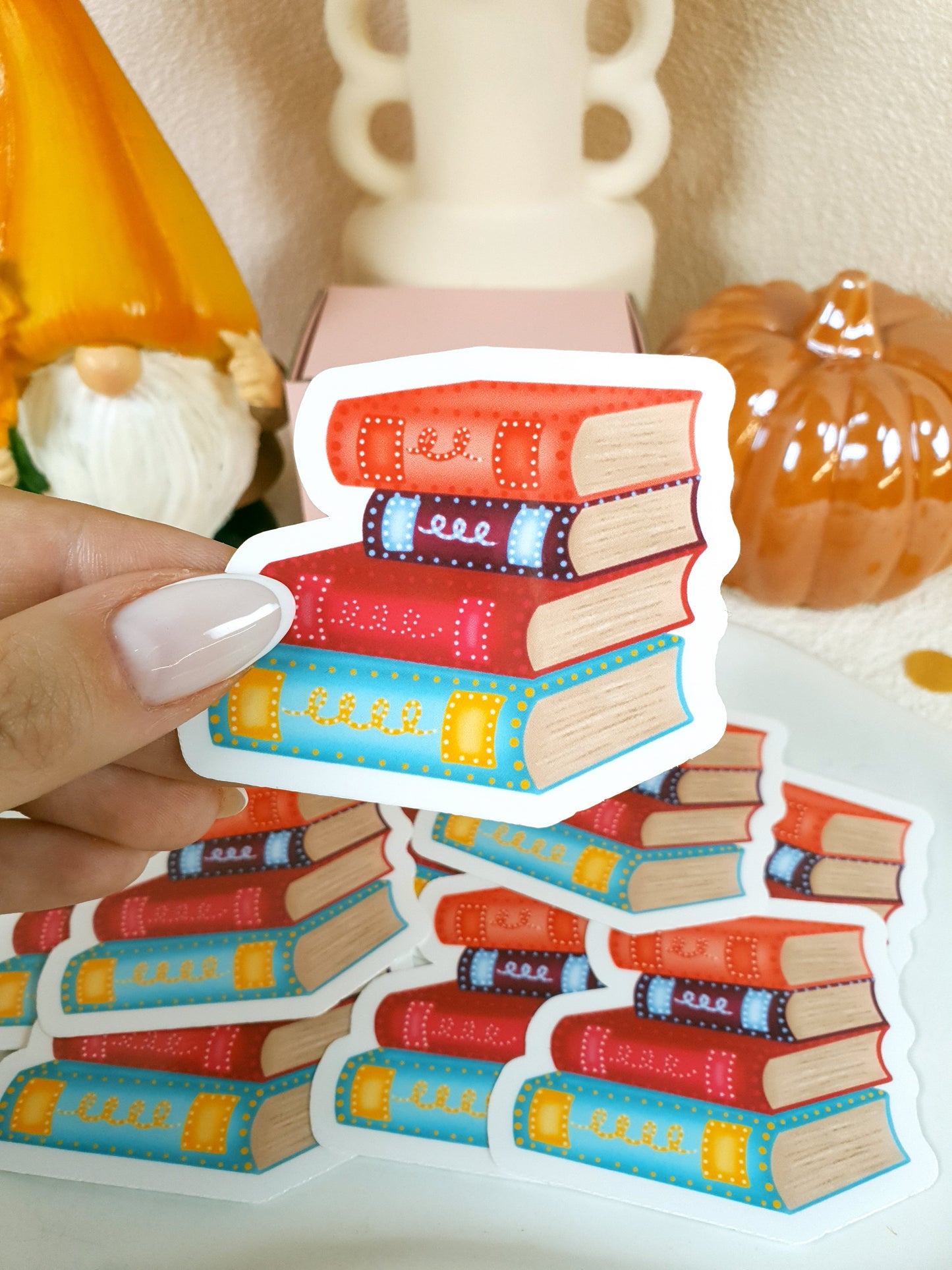 Stack of Books Vinyl Sticker