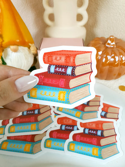 Stack of Books Vinyl Sticker