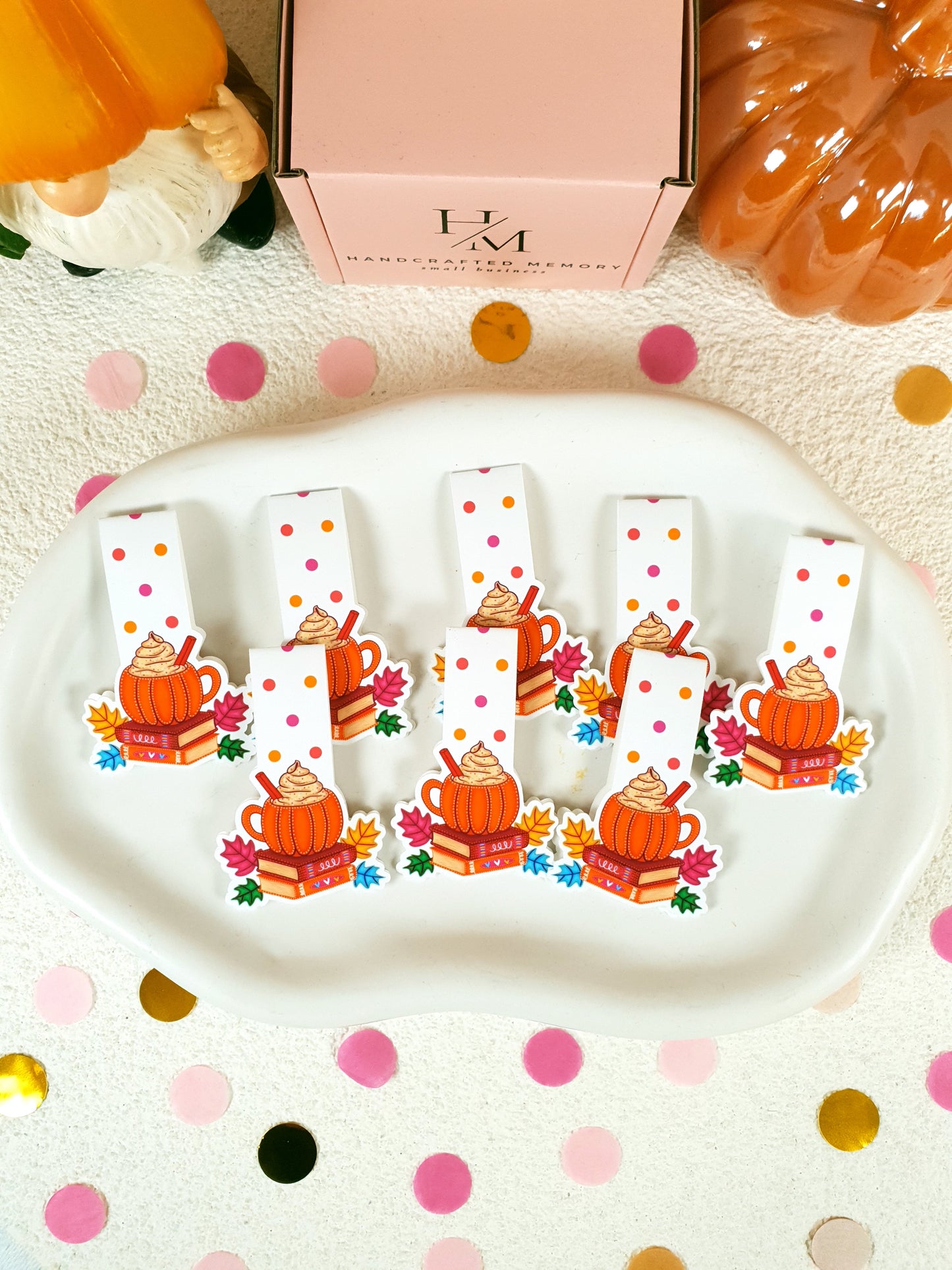 Pumpkin Books Magnetic Bookmark