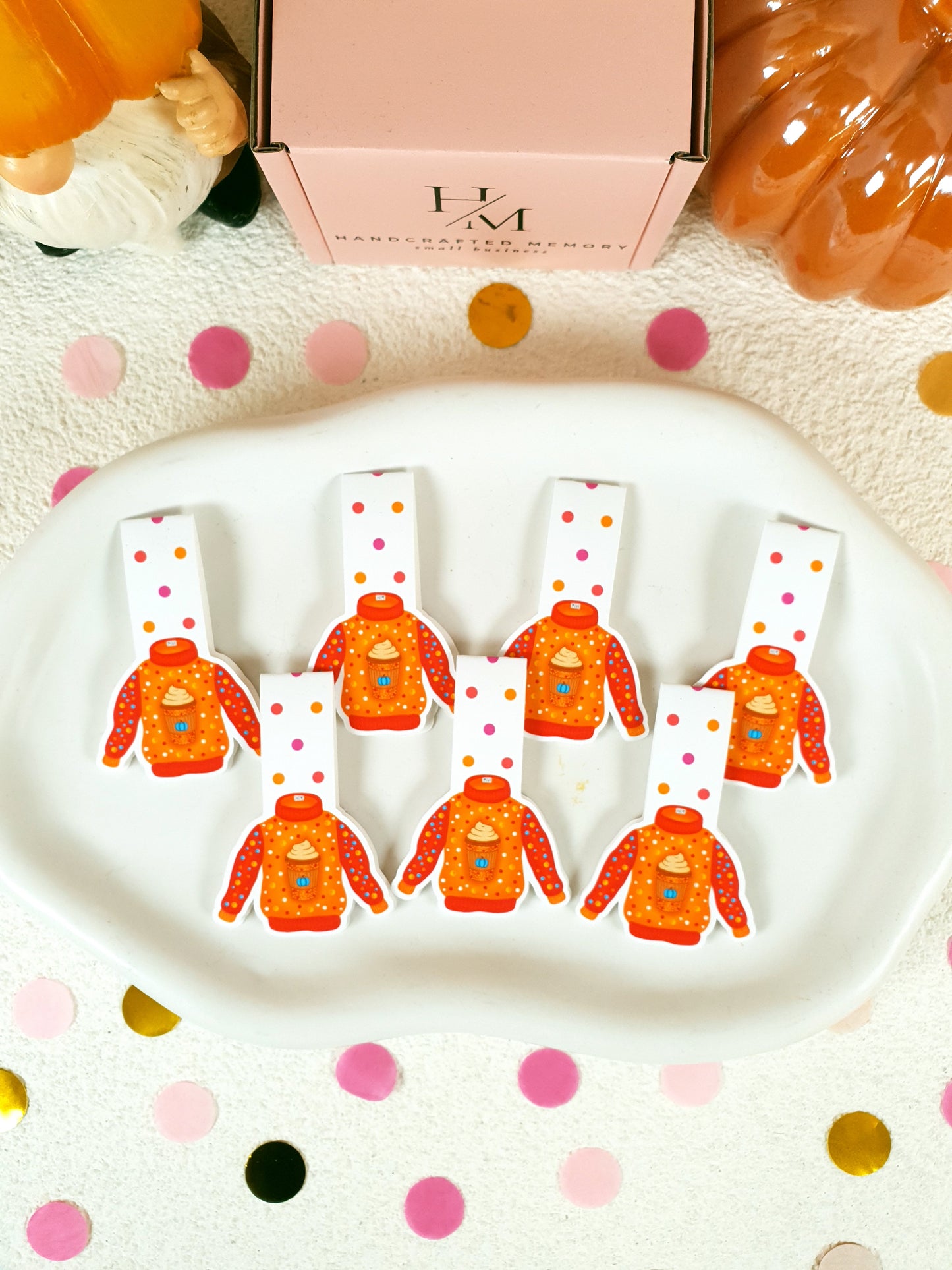 Orange Sweater Magnetic Bookmark