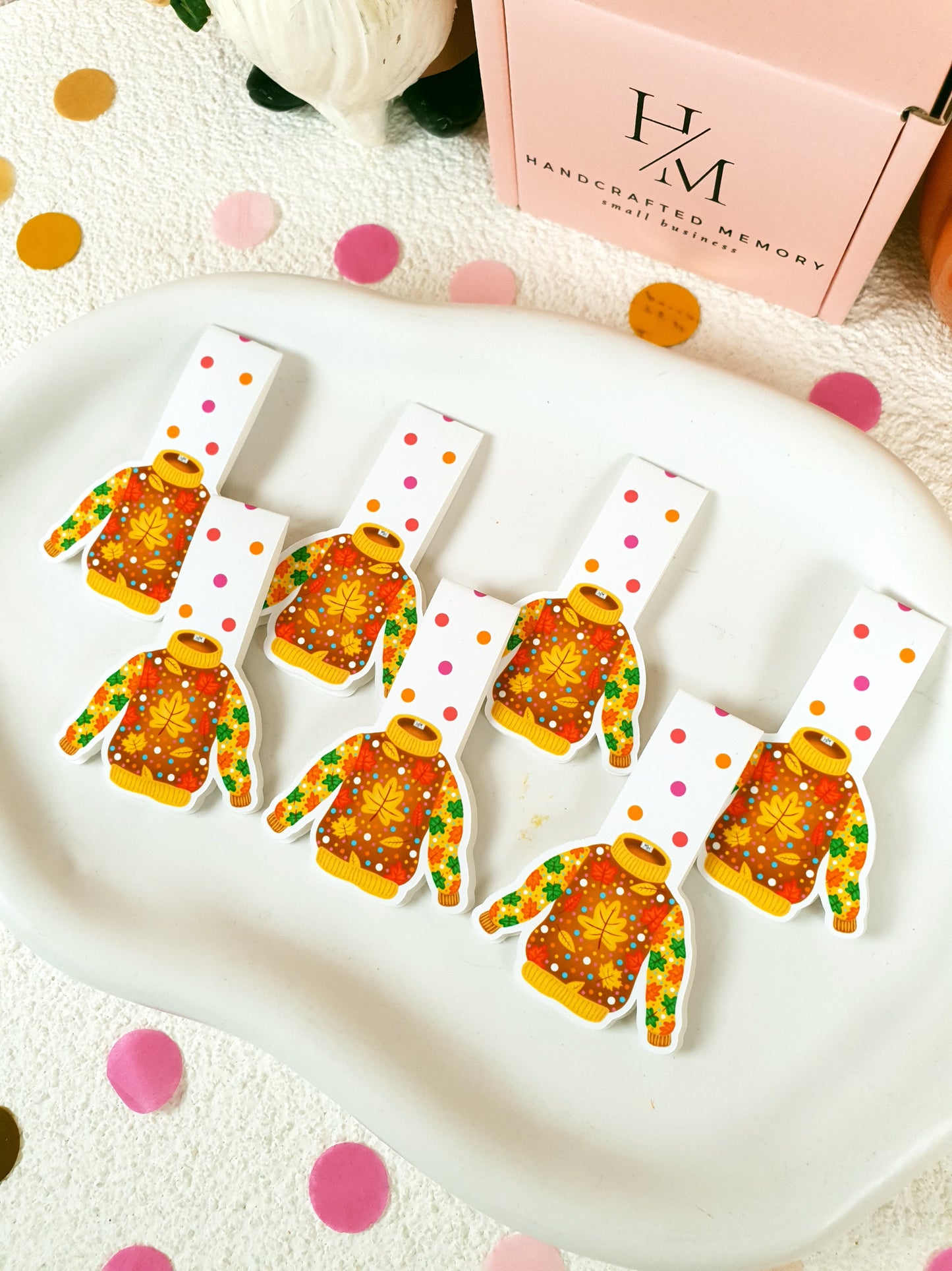 Yellowish-Brown Sweater Magnetic Bookmark