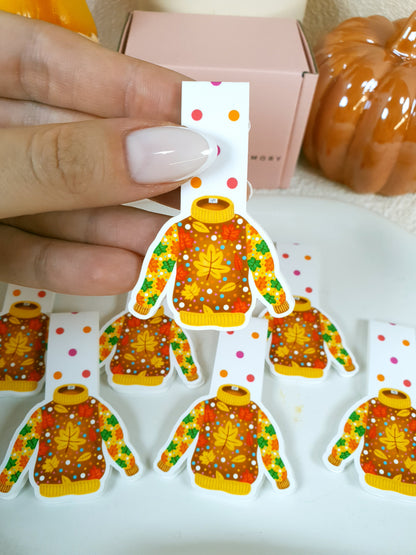 Yellowish-Brown Sweater Magnetic Bookmark