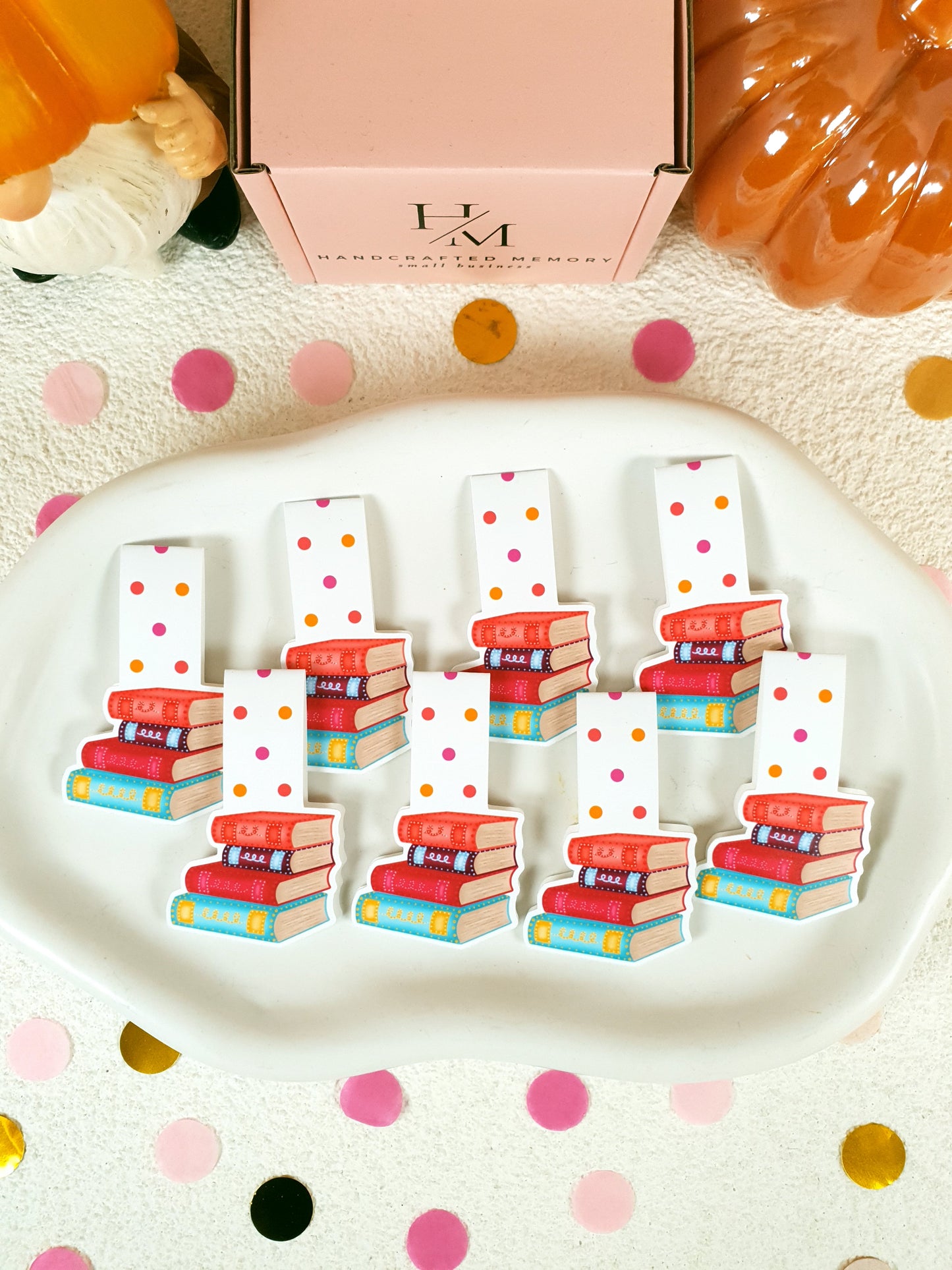 Stack of Books Magnetic Bookmark