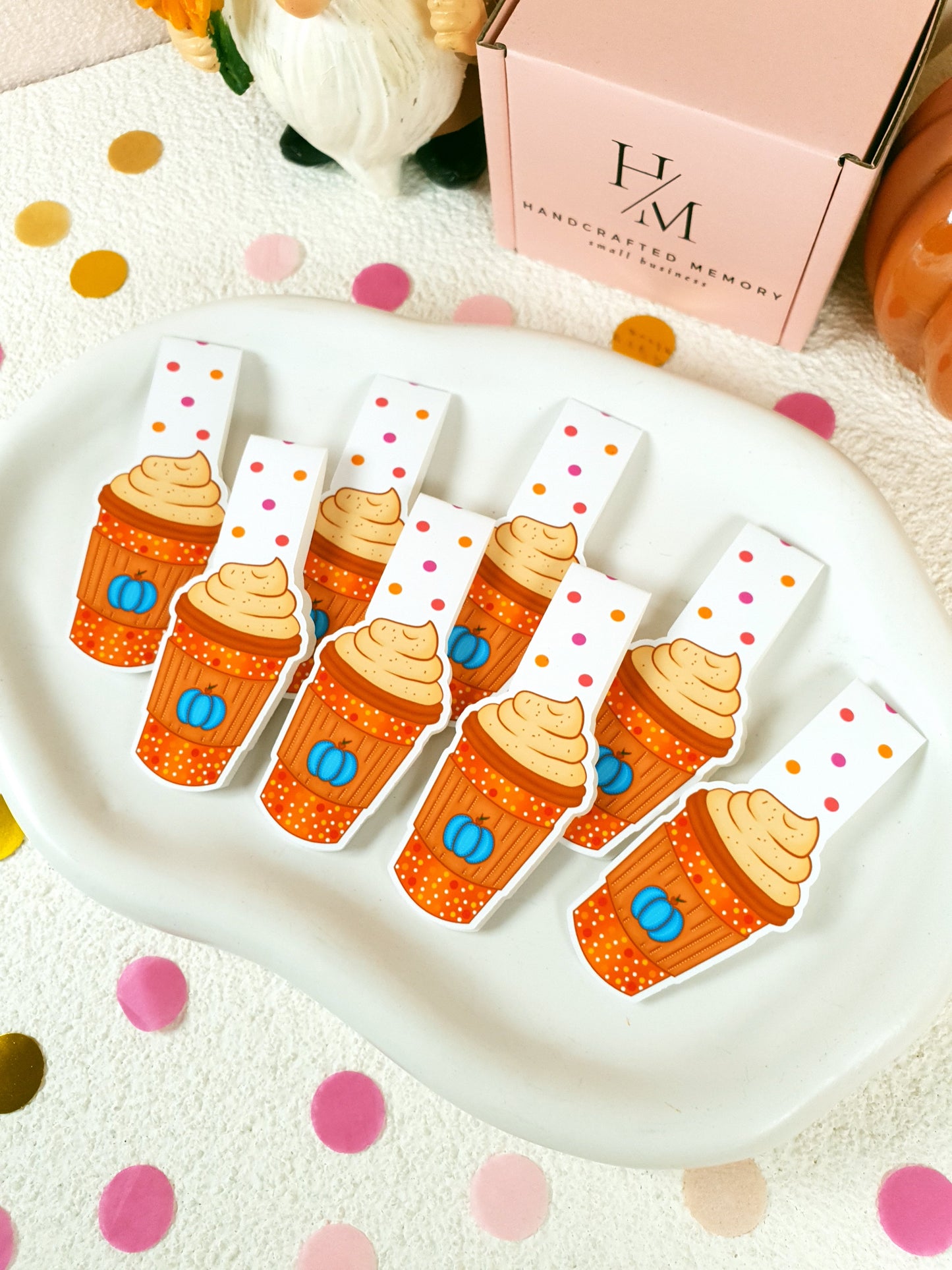 Pumpkin Latte Magnetic Bookmark