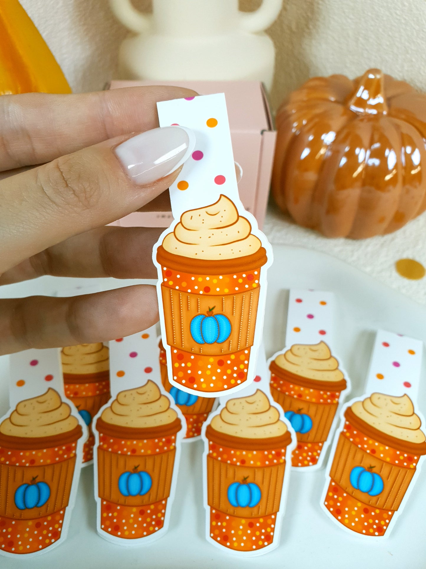 Pumpkin Latte Magnetic Bookmark